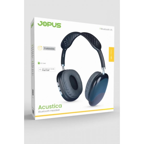 Jopus Acustica Bluetooth V5.0 Mikrofonlu Kulak Üstü Kulaklık (Siyah)