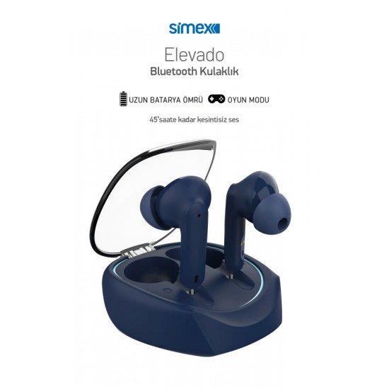 Simex Elevado ENC Destekli TWS 5.3 Bluetooth Kulaklık (Lacivert)