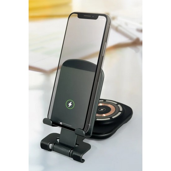 Simex Double 2 in 1 15W MagSafe Kablosuz Hızlı Şarj Cihazı