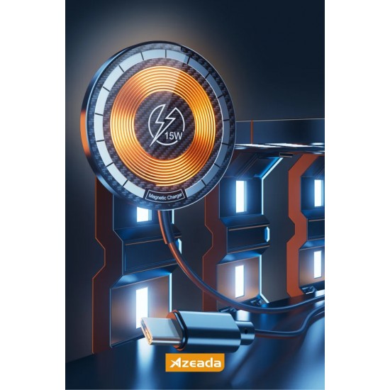 Azeada Ruri PD-W16 15W Magsafe Uyumlu Manyetik Kablosuz Hızlı Şarj Cihazı