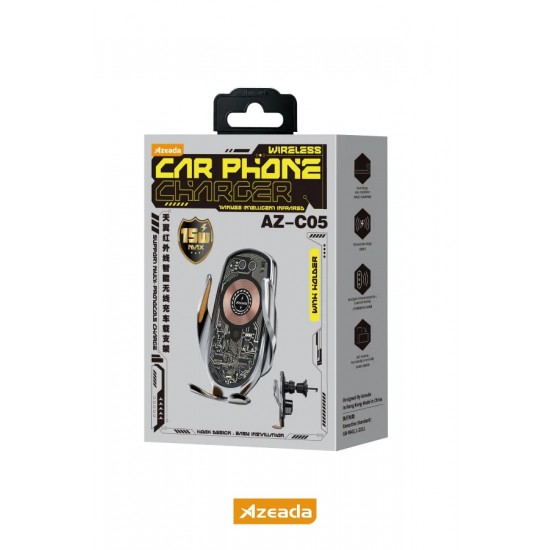 Azeada AZ-C05 15W Hızlı Kablosuz Magsafe Araç İçi Şarj Cihazı ve Telefon Tutucu