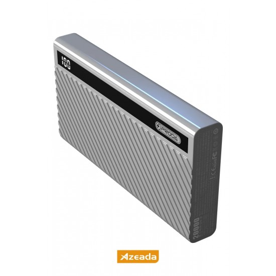 Azeada Proda Castel Serisi 20.000 mAh 4 USB Çıkışlı Led Göstergeli Powerbank (Beyaz)