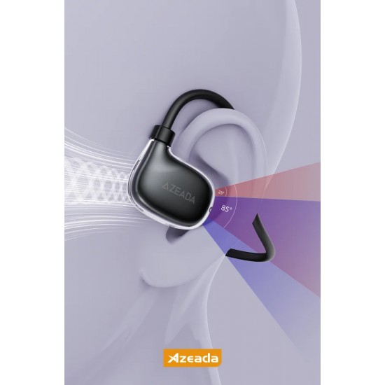 Azeada AZ-BN06 OWS Hava İletimli Boyun Bantlı Kablosuz Bluetooth 5.4 Kulaklık (Siyah)