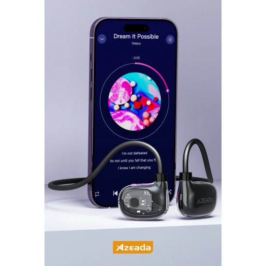 Azeada AZ-BN06 OWS Hava İletimli Boyun Bantlı Kablosuz Bluetooth 5.4 Kulaklık (Pudra)