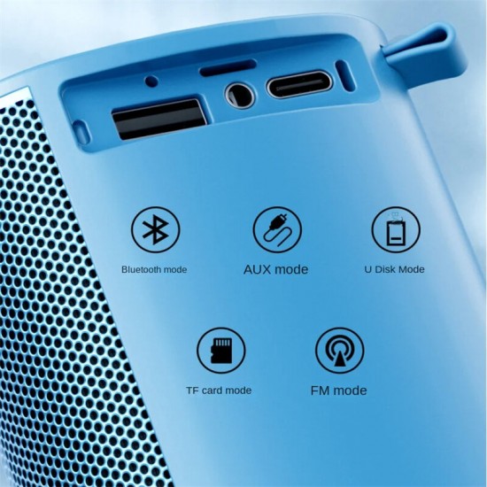 Azeada AZ-S03 Morein Dual RGB Bluetooth Hoparlör (Mavi)