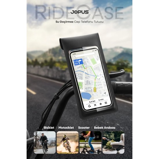 Jopus RideCase IP67 Su Geçirmez Motosiklet / Bisiklet Telefon Tutucu