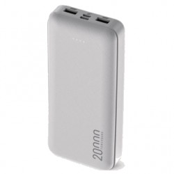 Jopus Urban 20.000 mAh 2A Çift USB Çıkışlı Type-C ve Micro Girişli LED Göstergeli Powerbank (Beyaz)