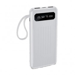Jopus JP-P11 Urban Plus 10000 mAh Dahili Kablolu ve El Fenerli Dijital Göstergeli Powerbank (Beyaz)