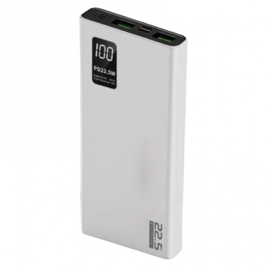 Jopus JP-P12 Urban Fast 10.000 mAh 22.5W PD 3.0 Hızlı Şarj Dijital Göstergeli Powerbank (Beyaz)