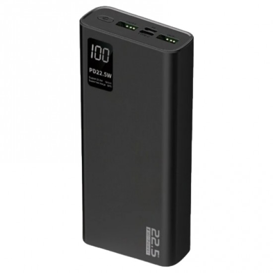 Jopus Urban Fast 20.000 mAh 22.5W PD 3.0 Hızlı Şarj Dijital Göstergeli Powerbank (Siyah)
