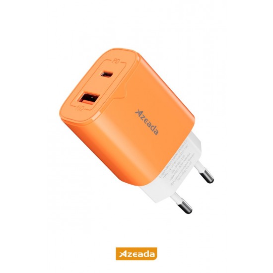 Azeada AZ-A15 33W GaN Hızlı Şarj Adaptörü (Turuncu) Azeada AZ-A15 33W GaN Hızlı Şarj Adaptörü (Turuncu)