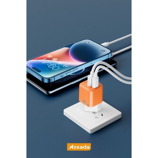Azeada AZ-A11 20W Hızlı Şarj Adaptörü (Turuncu) Azeada AZ-A11 20W Hızlı Şarj Adaptörü (Turuncu)