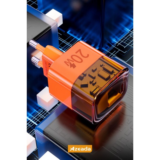 Azeada PD-A31 20W Hızlı Şarj Adaptörü (Turuncu) Azeada PD-A31 20W Hızlı Şarj Adaptörü (Turuncu)