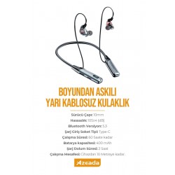 Azeada AZ-BN02 Boyun Askılı Bluetooth Kulaklık