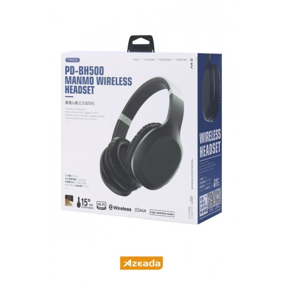 Azeada PD-BH500 Kablosuz Bluetooth Kulak Üstü Kulaklık (Beyaz)