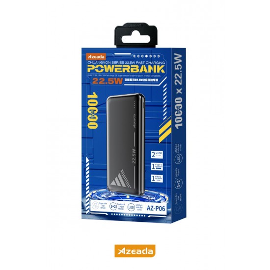 Azeada AZ-P06 22,5W 10000mAh Powerbank (Siyah) Azeada AZ-P06 22,5W 10000mAh Powerbank (Siyah)