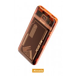 Azeada AZ-P17 22,5W 10000mAh Transparan Powerbank (Turuncu)