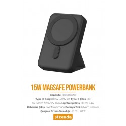 Azeada PD-V12 10000mAh Magsafe Powerbank (Siyah)