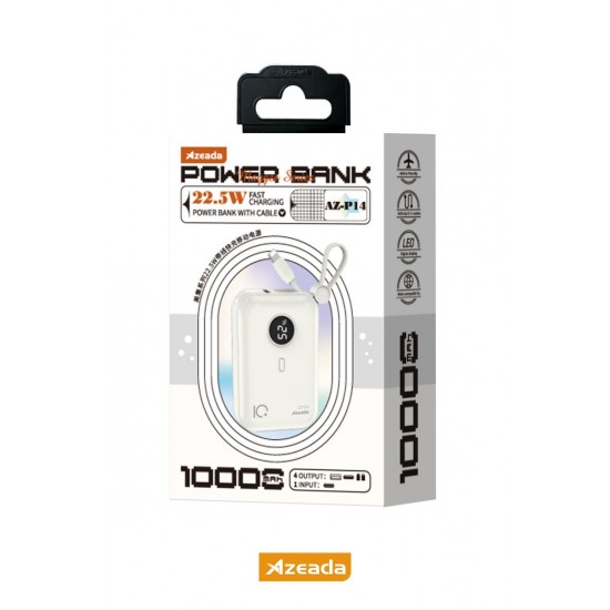 Azeada AZ-P14 22,5W 10000mAh Powerbank (Fildişi) Azeada AZ-P14 22,5W 10000mAh Powerbank (Fildişi)