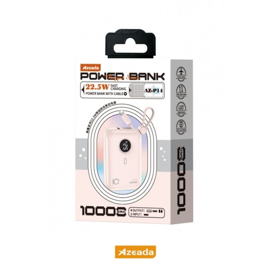 Azeada AZ-P14 22,5W 10000mAh Powerbank (Pembe) Azeada AZ-P14 22,5W 10000mAh Powerbank (Pembe)