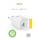 Jopus JO-S07 Cyper Hizli Sarj USB / PD 25W Hızlı Şarj Adaptörü (Beyaz) Jopus JO-S07 Cyper Hizli Sarj USB / PD 25W Hızlı Şarj Adaptörü (Beyaz)