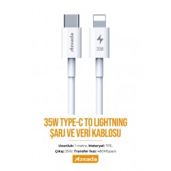 Azeada Mark Series PD-B84i PD 35W Type-C to Lightning 35W Şarj ve Data Kablosu