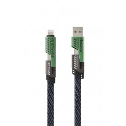 Azeada 4 In 1 4'lü 65W USB Type-C ve Lightning Örgülü Şarj ve Data Kablosu 1.5m
