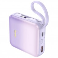 HOCO Q23 Blade 10000mAh 22.5W+PD20W Kablolu Powerbank (Mor)