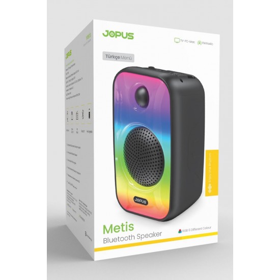 Jopus Metis Radyolu RGB Bluetooth Hoparlör