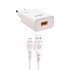 Jopus Lightning JO-S04 Rapido Qc 3.0 18W Lightning Kablolu Hızlı Şarj Adaptörü (Beyaz)