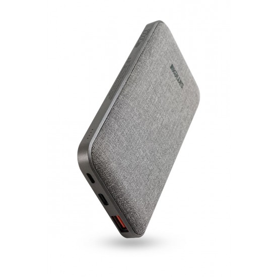 Simex S-37 Fabric 22,5W/PD 10000mAh Powerbank (Gri) Simex S-37 Fabric 22,5W/PD 10000mAh Powerbank (Gri)