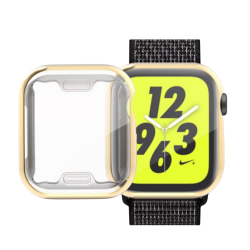 Apple İWatch 44mm 360 Koruma Ultra Slim Silikon Kılıf (Gold)