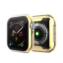 Apple İWatch 44mm 360 Koruma Ultra Slim Silikon Kılıf (Gold)