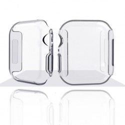 Apple İWatch 44mm 360 Koruma Ultra Slim Silikon Kılıf (Şeffaf)