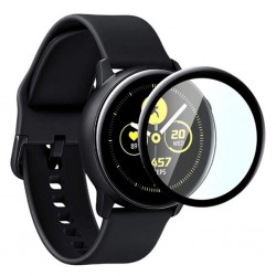 Samsung Galaxy Watch Active 2 44mm 3D PMMA Cam Ekran Koruyucu (Siyah)