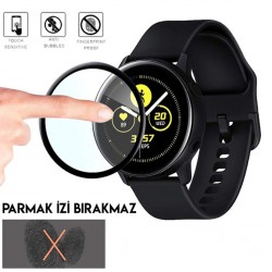 Samsung Galaxy Watch Active 2 44mm 3D PMMA Cam Ekran Koruyucu (Siyah)