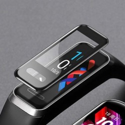 Huawei Band 4 Pro / 3 Pro 3D PC+PMMA Ekran Koruyucu (Siyah)