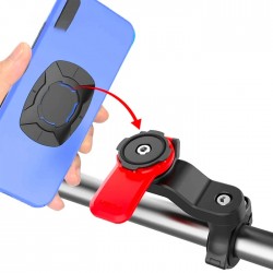 HL-143A Bisiklet Motosiklet Gidon Telefon Tutucu (Siyah-Kırmızı)