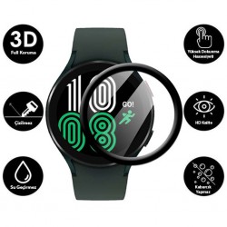 Samsung Galaxy Watch 4 44mm PMMA Cam Ekran Koruyucu (Siyah)