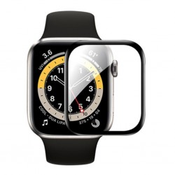 Apple Watch 7-8 41mm 3D PMMA Cam Ekran Koruyucu (Siyah)