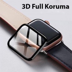 Apple Watch 7-8 41mm 3D PMMA Cam Ekran Koruyucu (Siyah)