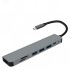 7in1 USB 3.1 HDMI 4K 30HZ 2K 1080P Type-C HUB Adaptör Dönüştürücü (Füme)