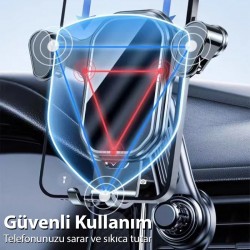 Z1L 360 Dönebilir Araç Havalandırma Telefon Tutucu (Siyah)