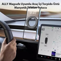 Magsafe Araç İçi Çok Fonksiyonlu Manyetik Telefon Tutucu (Siyah)