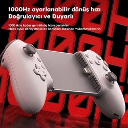 MEMO S3 Gamepad İPhone - Andriod Joystick Type-C Mobil Oyun Kumandası (Beyaz)