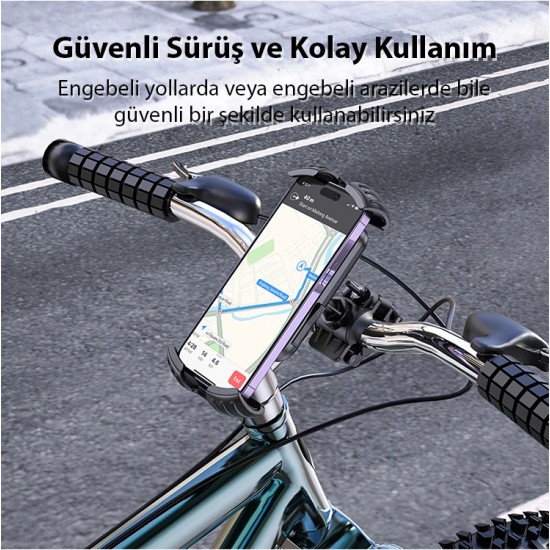 Borofone Gidon Bağlantılı Bisiklet ve Motosiklet Telefon Tutucu Borofone Gidon Bağlantılı Bisiklet ve Motosiklet Telefon Tutucu