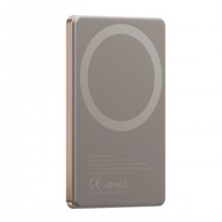 Energea AluPac Mini 5K 5.000 mAh 20W Type-C ve 15W Kablosuz Şarj Çıkışlı PD Hızlı Şarj Magsafe Powerbank (Gold)