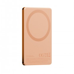 Energea AluPac Mini 5K 5.000 mAh 20W Type-C ve 15W Kablosuz Şarj Çıkışlı PD Hızlı Şarj Magsafe Powerbank (Turuncu)