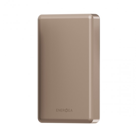 Energea AluPac 10K 10.000 mAh 20W Type-C 15W Kablosuz Şarj Çıkışlı PD Hızlı Şarj Magsafe Powerbank (Gold)