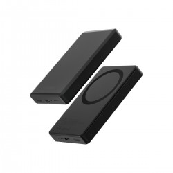 Energea AluPac 10K 10.000 mAh 20W Type-C 15W Kablosuz Şarj Çıkışlı PD Hızlı Şarj Magsafe Powerbank (Siyah)